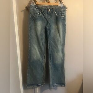 American eagle y2k low rise boot cut slight distressing button closed pockets